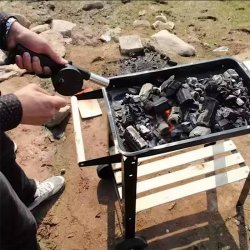 فن بادبزن دستی باربیکیو